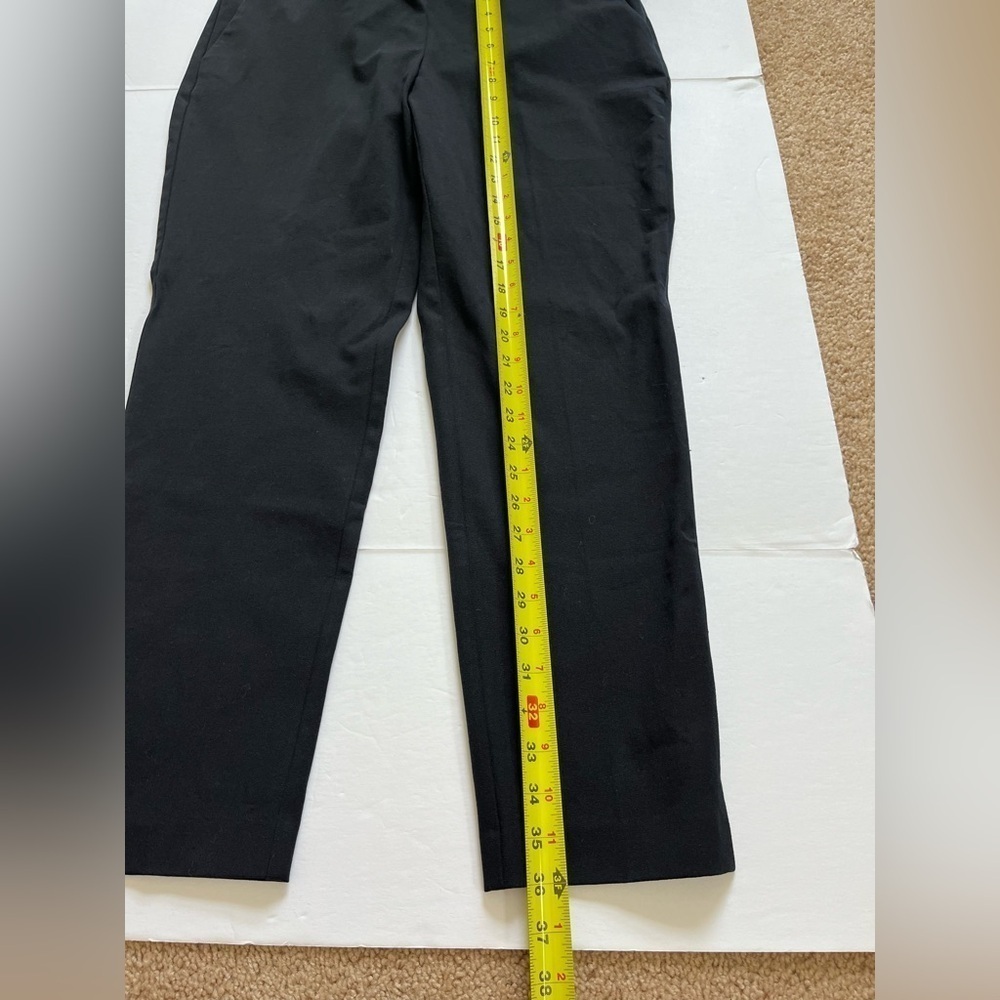 Eileen Fisher Organic Cotton Bistretch Twill Black Pants Sz M New with Flaw - Picture 7 of 12